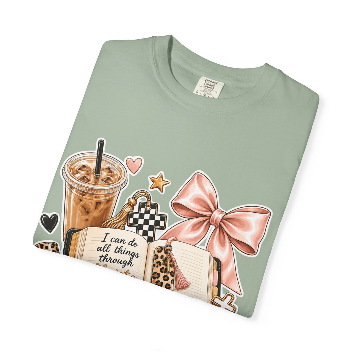 Christian Journaling T-Shirt — "I Can Do All Things Through Christ" Inspirational Tee