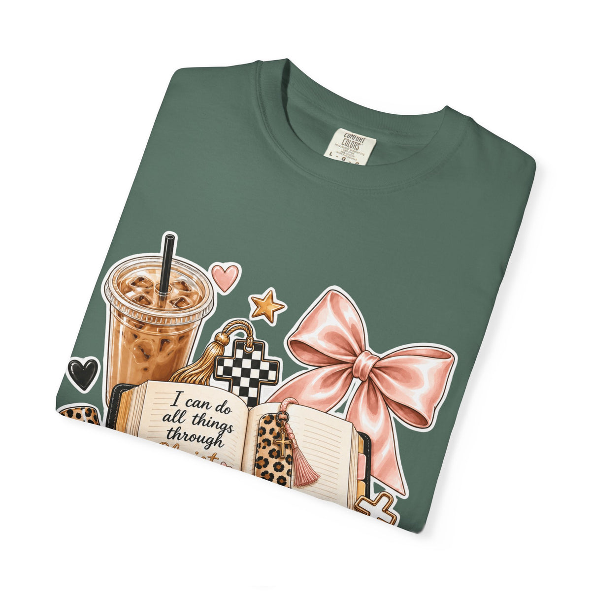 Christian Journaling T-Shirt — "I Can Do All Things Through Christ" Inspirational Tee