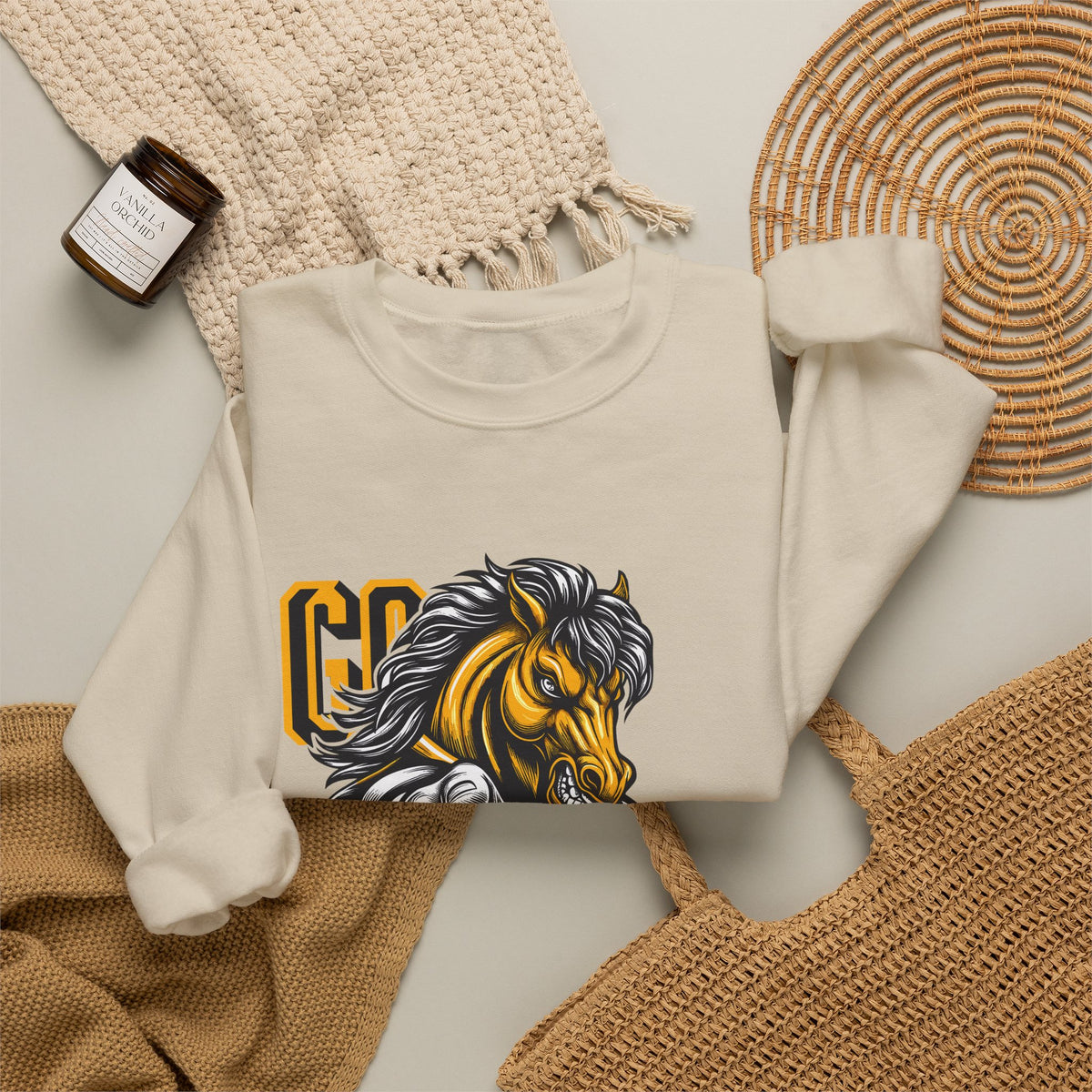 Mustangs Mascot Crewneck Sweatshirt