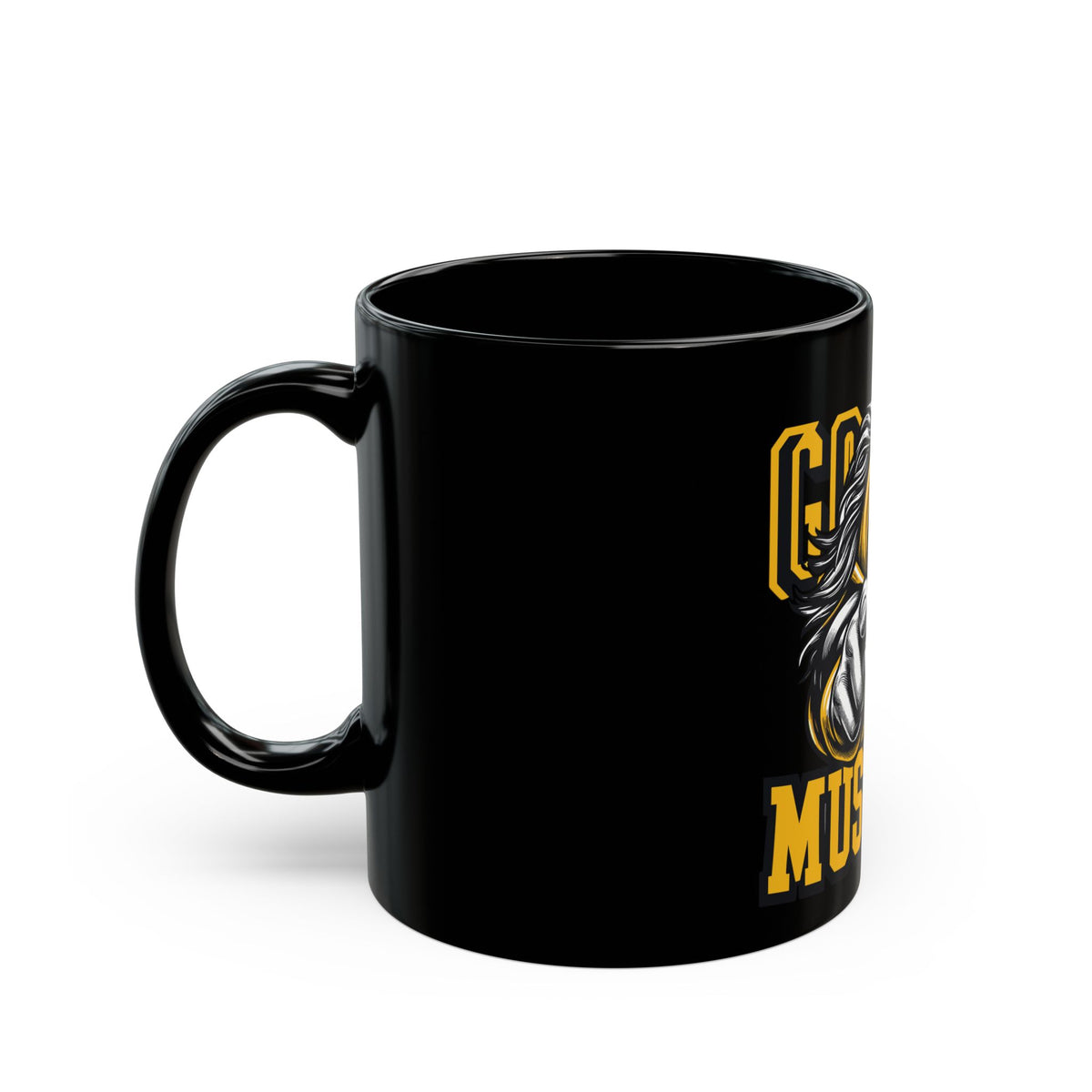 Mustangs Mascot Coffee Mug — Go Mustangs! (Black 11oz/15oz)