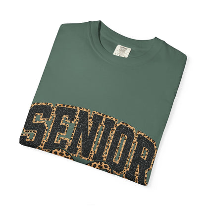 Senior Leopard Bow T-Shirt — "Senior Est. 2027" Graduation Tee