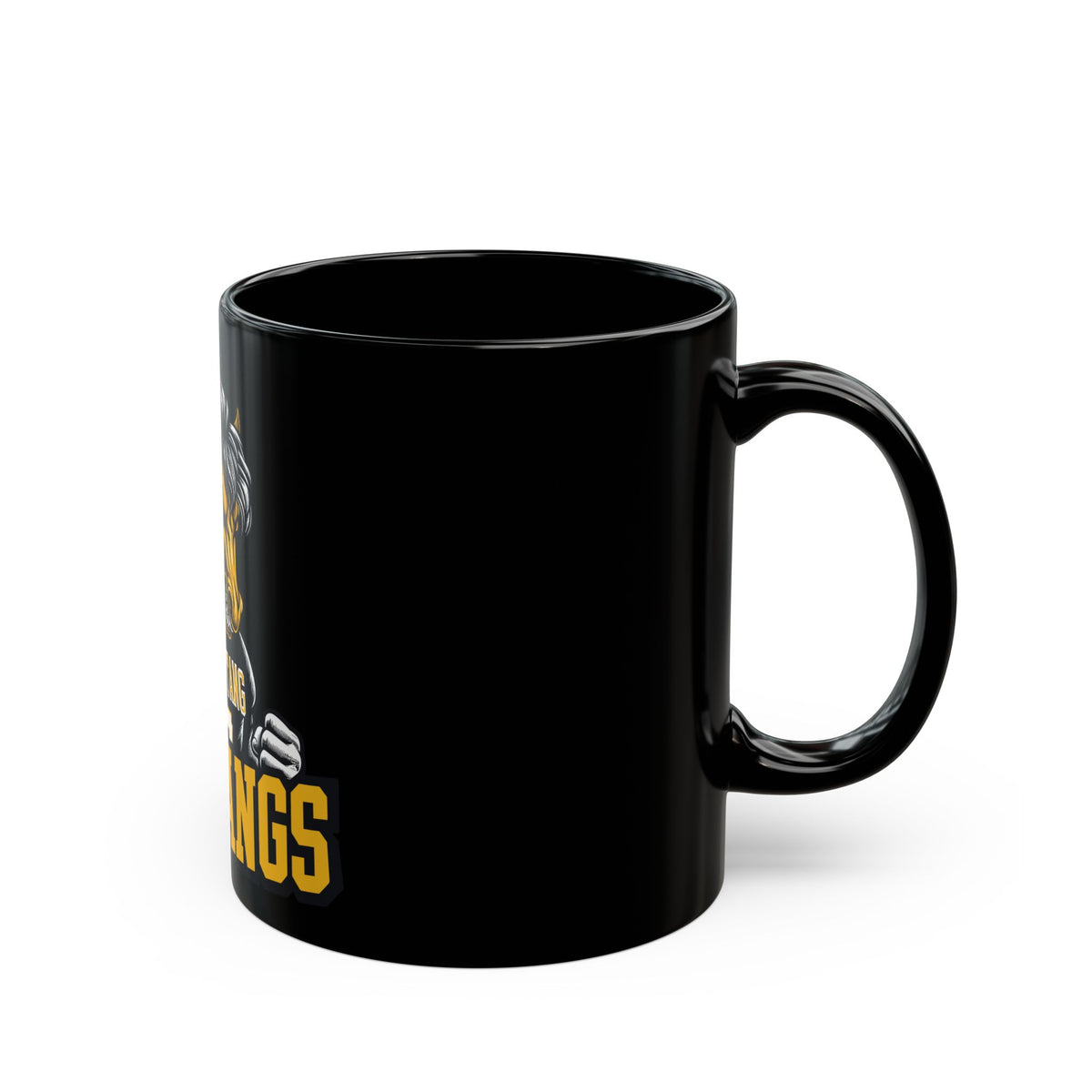 Mustangs Mascot Coffee Mug — Go Mustangs! (Black 11oz/15oz)