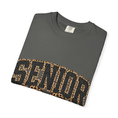 Senior Leopard Bow T-Shirt — "Senior Est. 2027" Graduation Tee