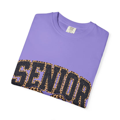 Senior Leopard Bow T-Shirt — "Senior Est. 2027" Graduation Tee