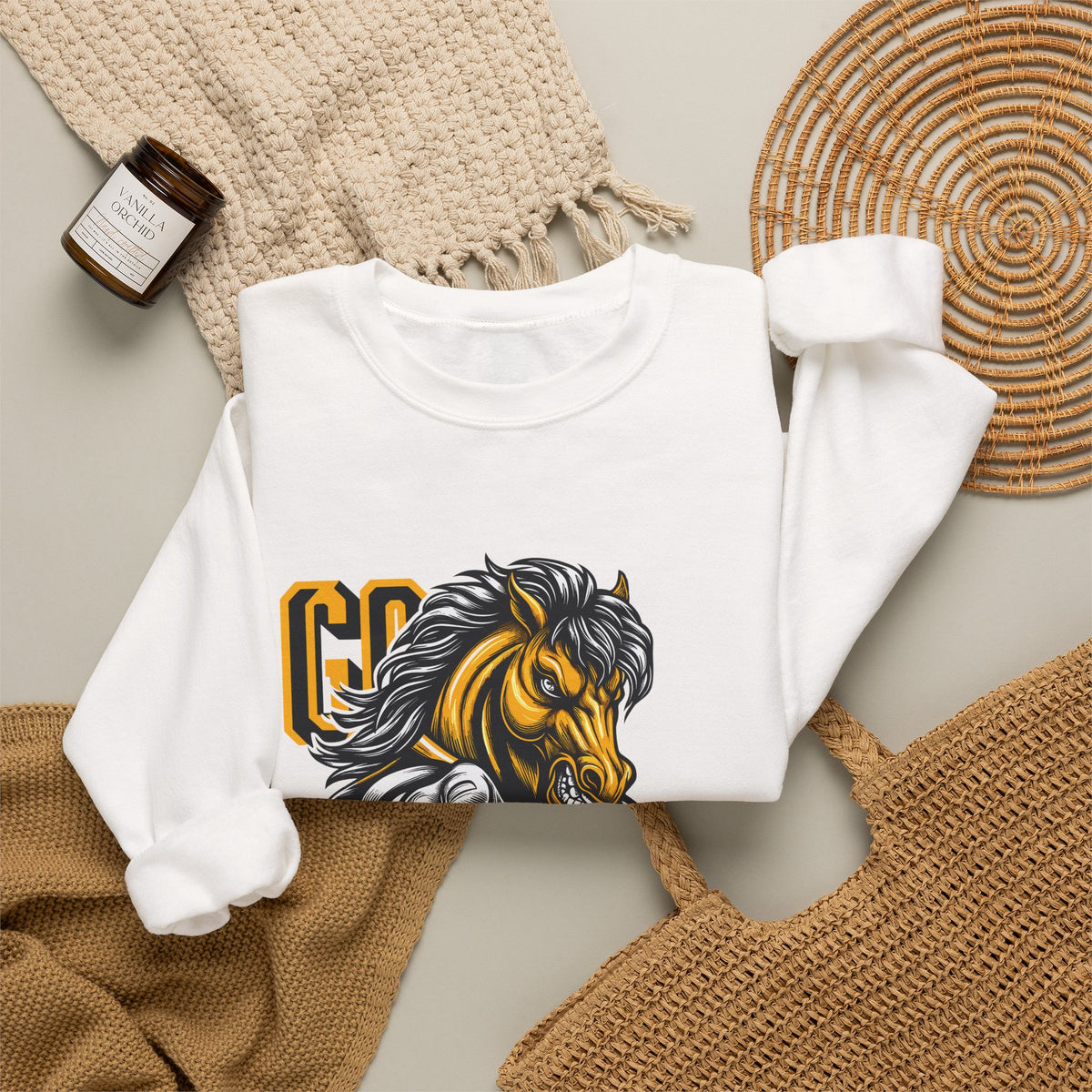 Mustangs Mascot Crewneck Sweatshirt
