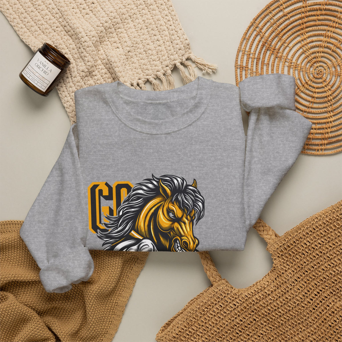 Mustangs Mascot Crewneck Sweatshirt