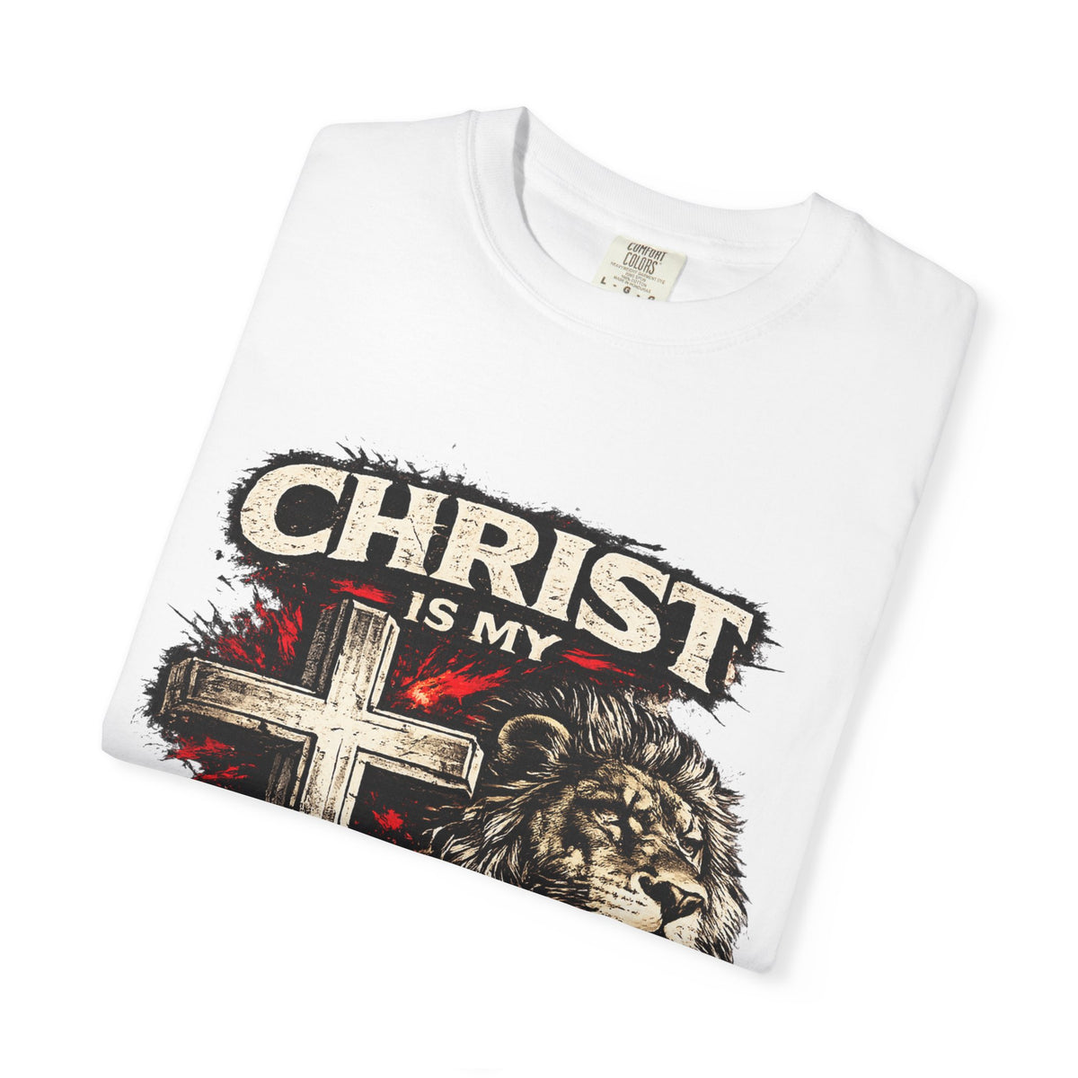 Christian 'Christ Is My Strength' Lion Cross T-Shirt